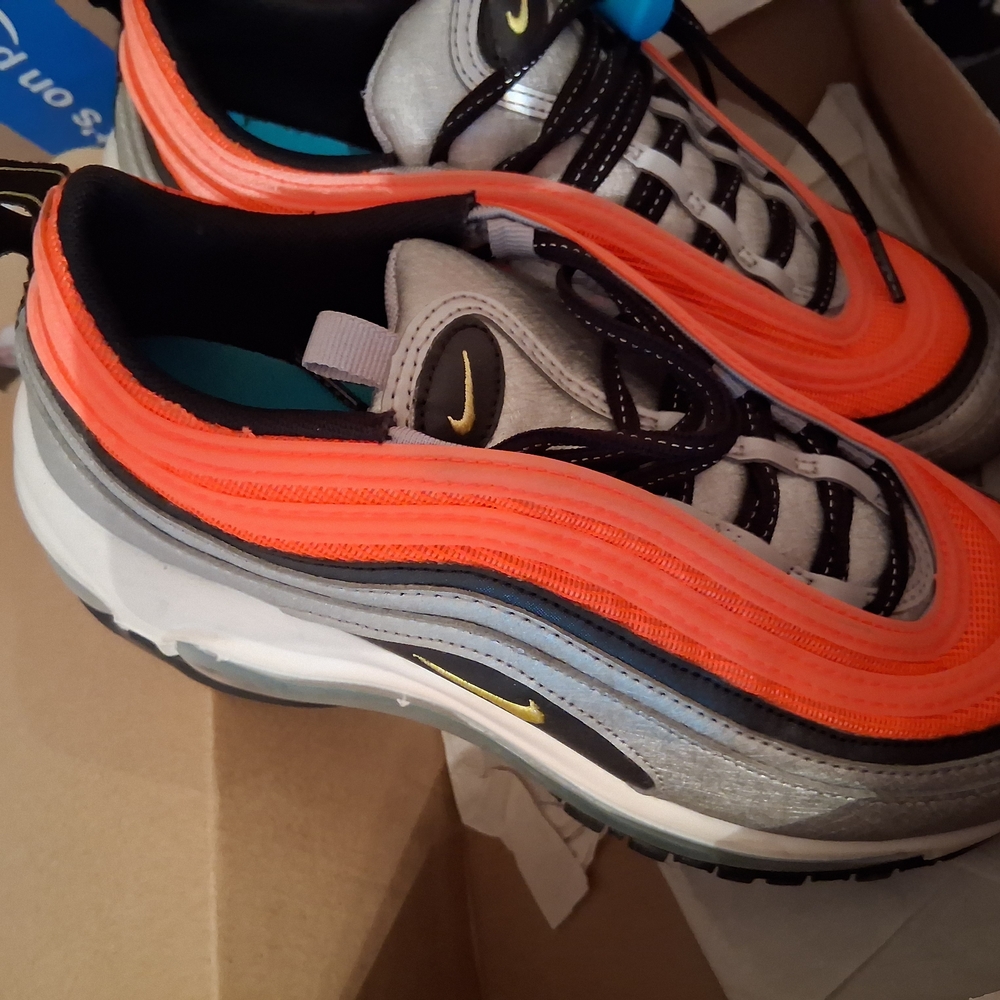 Nike Air Max 97 Metallic Silver and Yellow